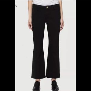 Frame le crop skinny bootcut pants velvet black 25